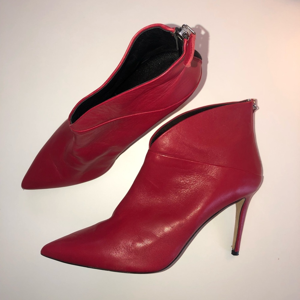 Grigiarancio Red Booties Made in Italy Size 8.5